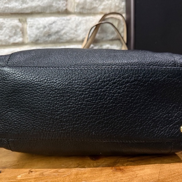 Michael Kors MK Handbag Jet Set Black Pebbled Leather Tote Bag LARGE EXCELLENT - Picture 7 of 14